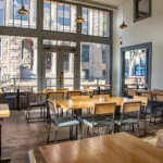 An image of the inside dining area for Paris Brewing Co.