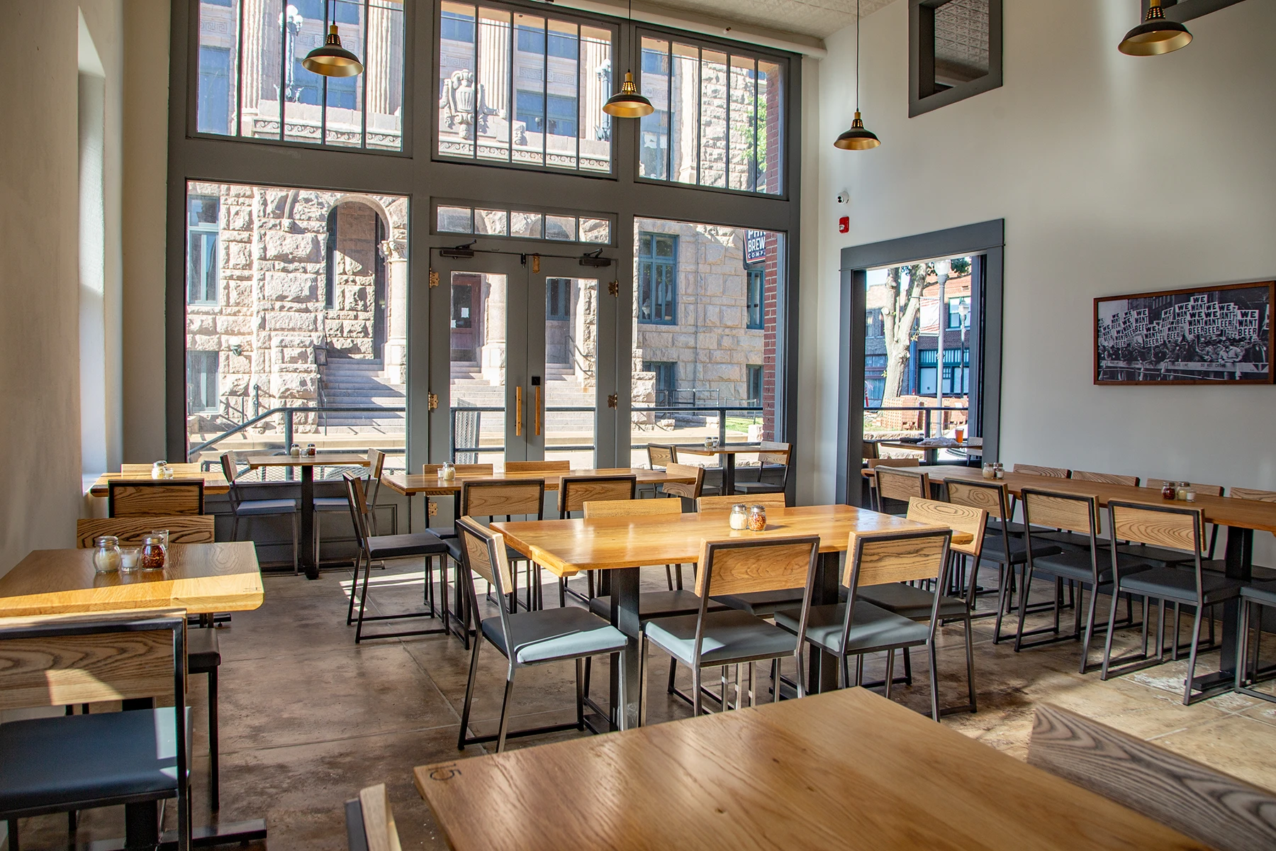 An image of the inside dining area for Paris Brewing Co.